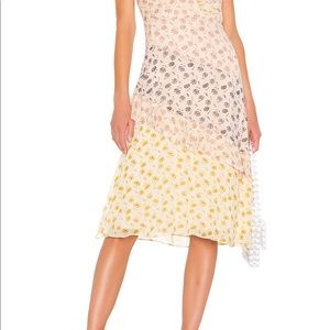 Joie Orta B Ruffled Floral Silk Dress
